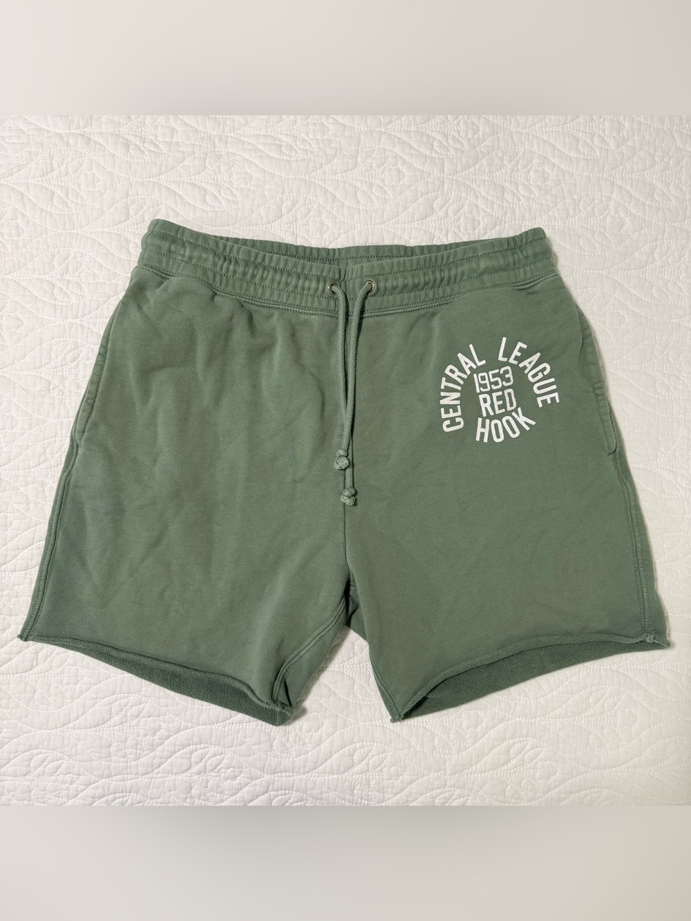 J Crew Women’s 6” University Terry "Red Hook" Short Green Medium - Picture 2 of 5
